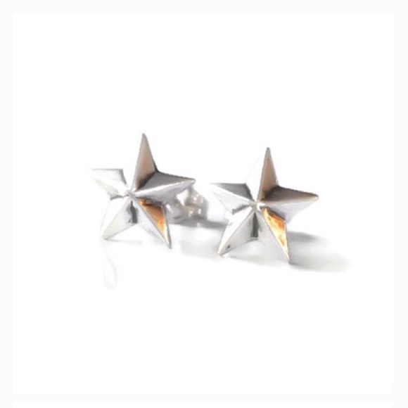 Sterling Silver Star Studs - Picture 3 of 3